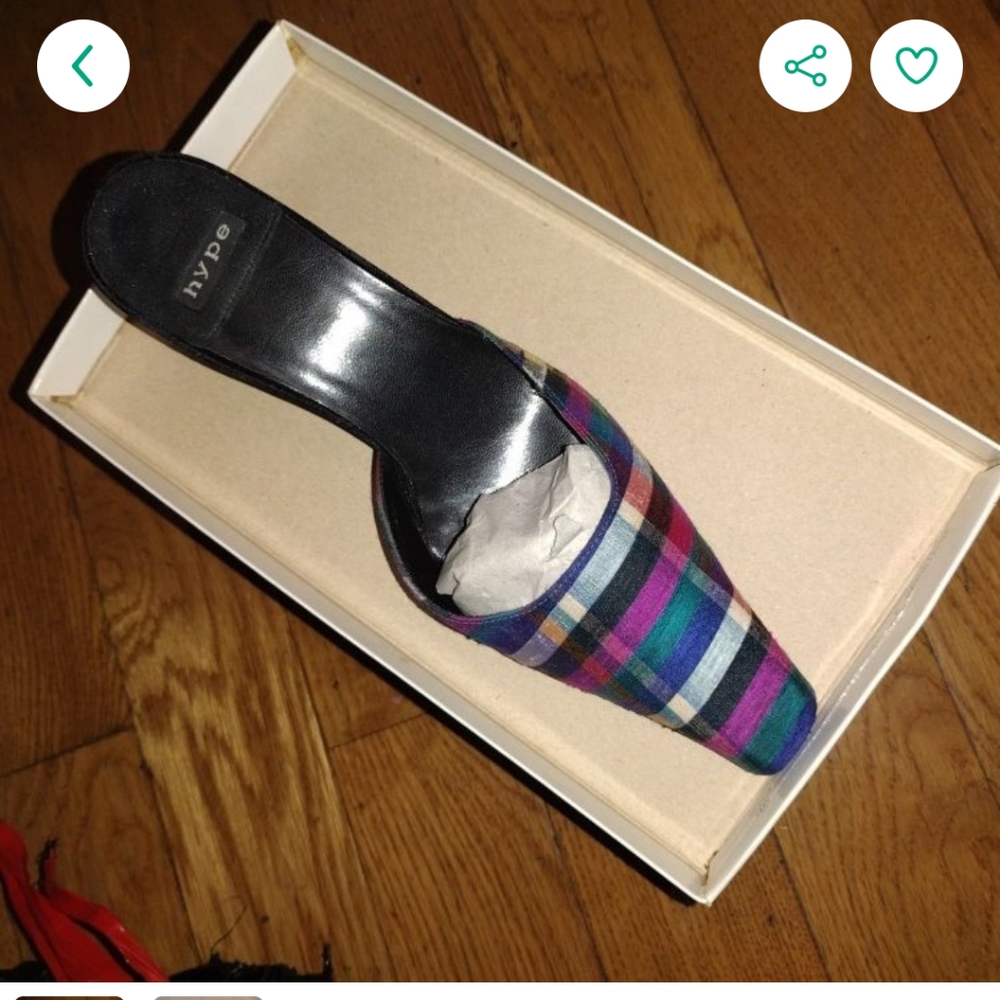 Hype Women's Multicolor Plaid Mules